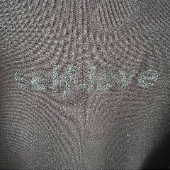 Good hYOUman Hoodie Womens Small Black "Self-Love" Pullover Cozy Top - Picture 2 of 7